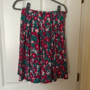 LuLaRoe flower print full skirt with pockets